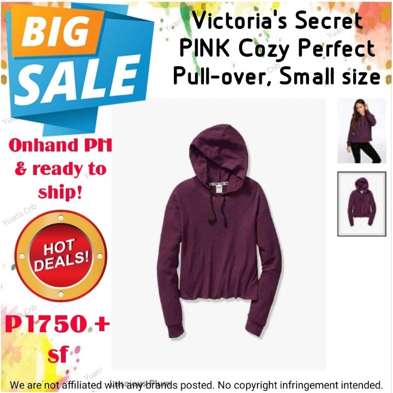 Victoria's Secret PINK Cozy Perfect Pullover, Small size Shopee