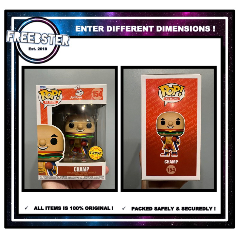 Jollibee Funko Pop (Champ Funko Pop) Regular and Chase 4 Inches