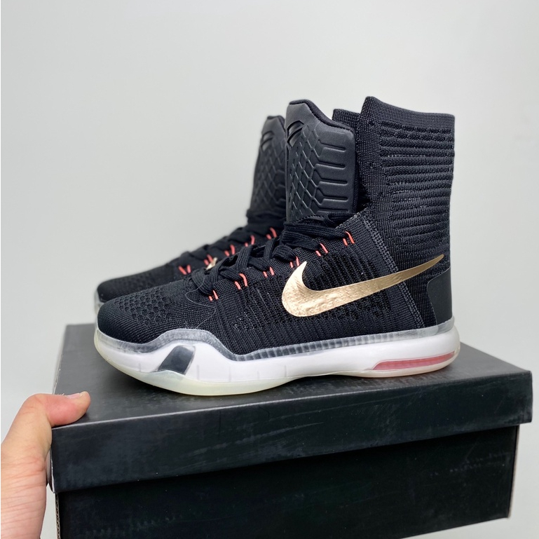 Nike Zoom Kobe X High Black Gold Kobe 10 Kobe Shoes For Basketball
