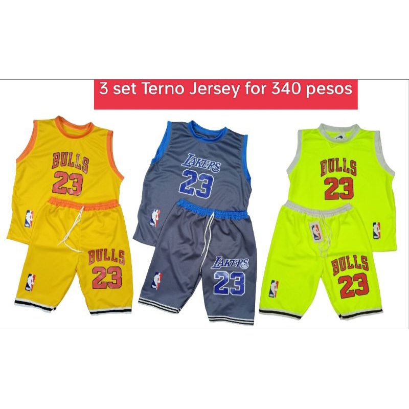 3 setTerno Basketball jersey for kids boy 812 yrs old Shopee