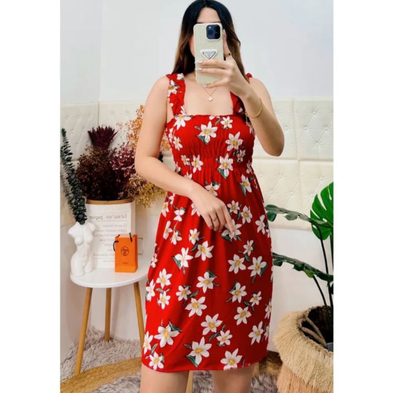 RUFFLES/MINI RAFFLE SMOCK dress/pambahay/ summer dress/raffle strap ...