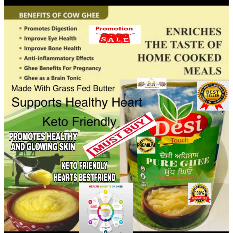 Desi Touch Pure Ghee Clarified Butter Keto Friendly 1L Shopee Philippines