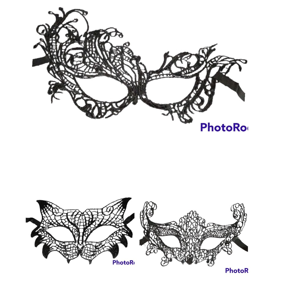 Adult Party Lace Mask Half Face Masquerade Halloween Props Black Eye