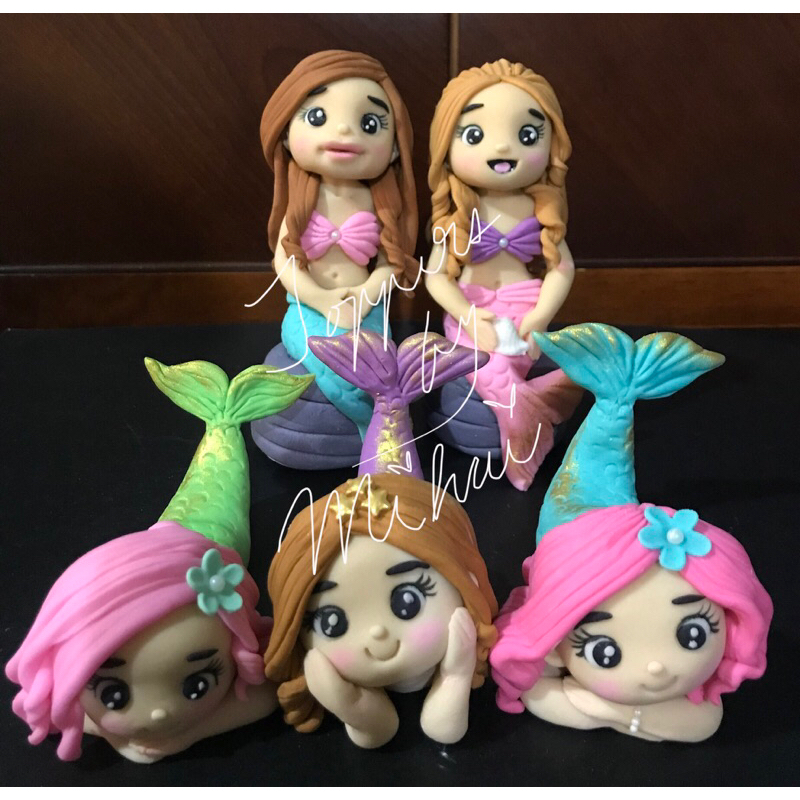 Mermaid Cake Toppers Fondant Edible Shopee Philippines 6635