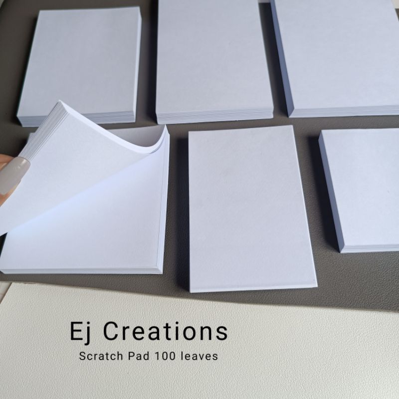 Scratch Pad / Blank Sheets / Memo Pad / Notepad [100 leaves] Shopee