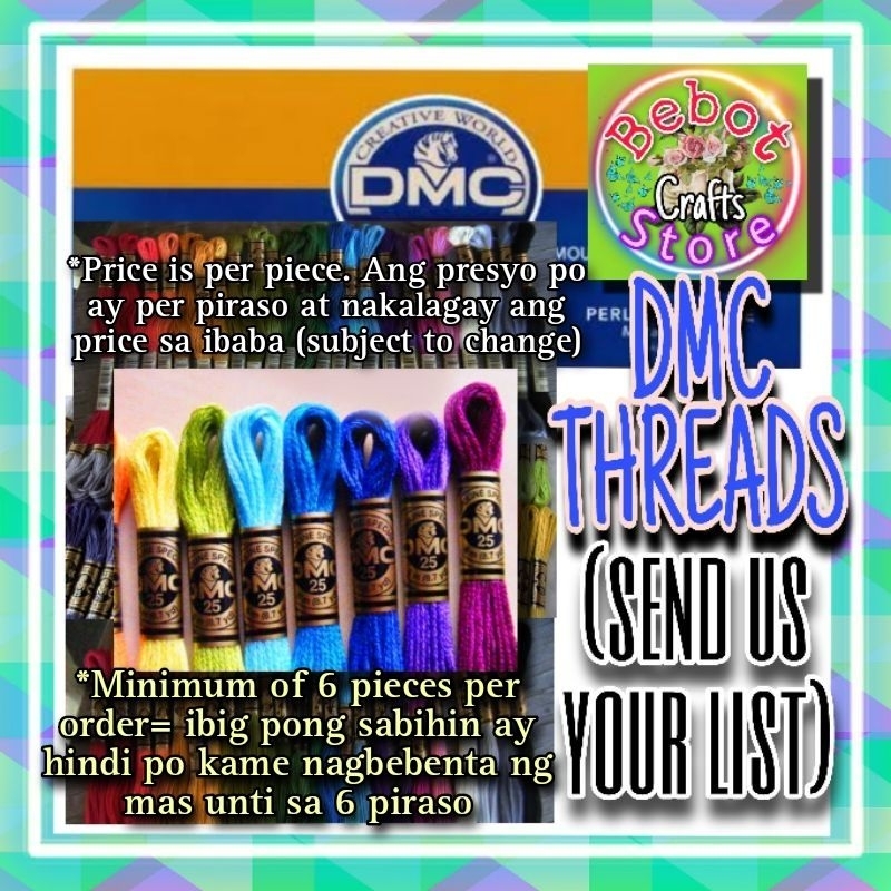 DMC threads / Send us your list / Minimum of 6pcs Shopee Philippines