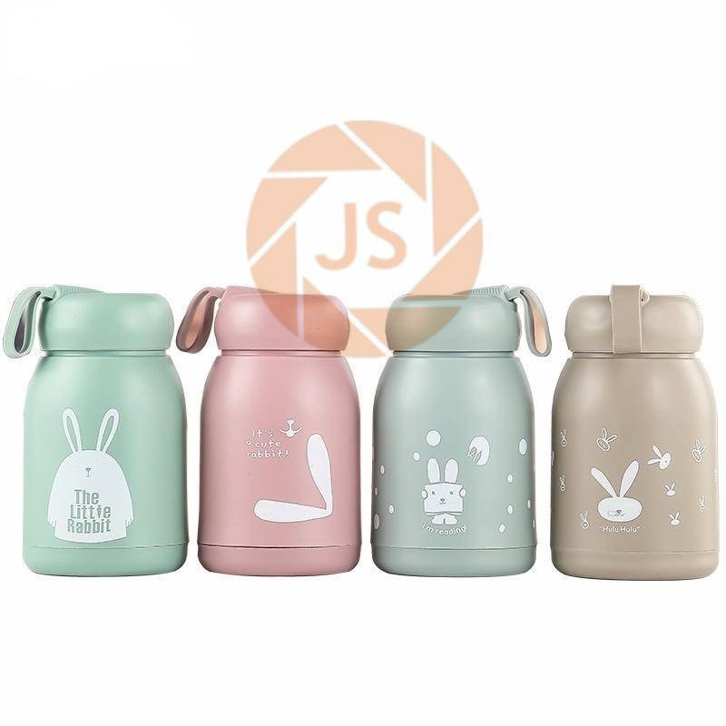 330MLCute Rabbit Water Cup Glass Water Cup School Thermal Bottle Coffee