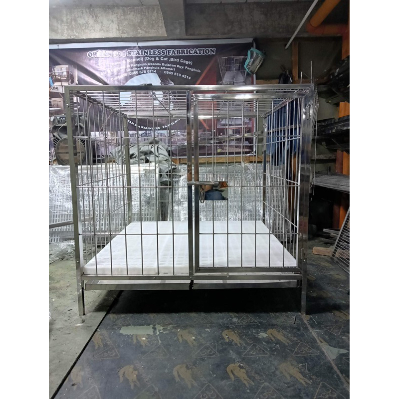 Stainless Dog Cage Pure 304 Stainles (W3xL3x3H Feet) Shopee Philippines