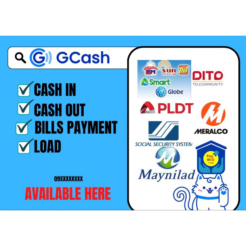 LAMINATED A4 size GCASH CASH IN CASH OUT | Shopee Philippines