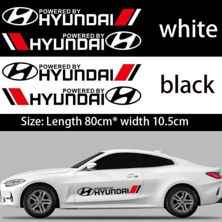 New Arrival HYUNDAI Car logo Styling Door Side Sticker Long Letters ...