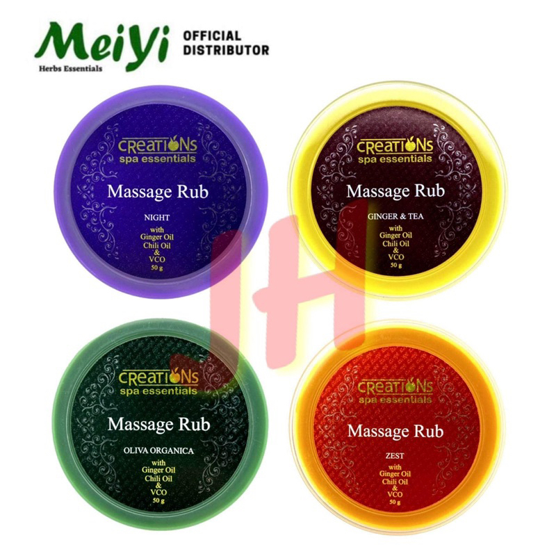 Meiyi PAIN RELIEF MEIYI HERBS ESSENTIALS MASSAGE RUB(50g) Shopee