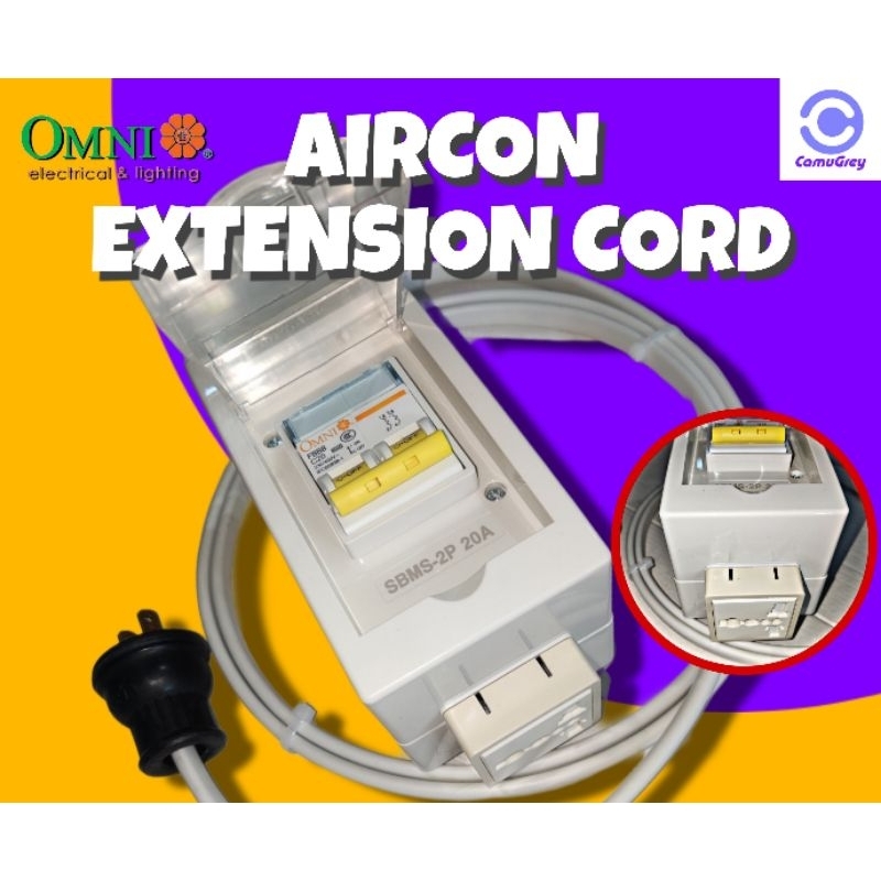 AIRCON EXTENSION CORD BREAKER WITH SOCKET OMNI Shopee Philippines
