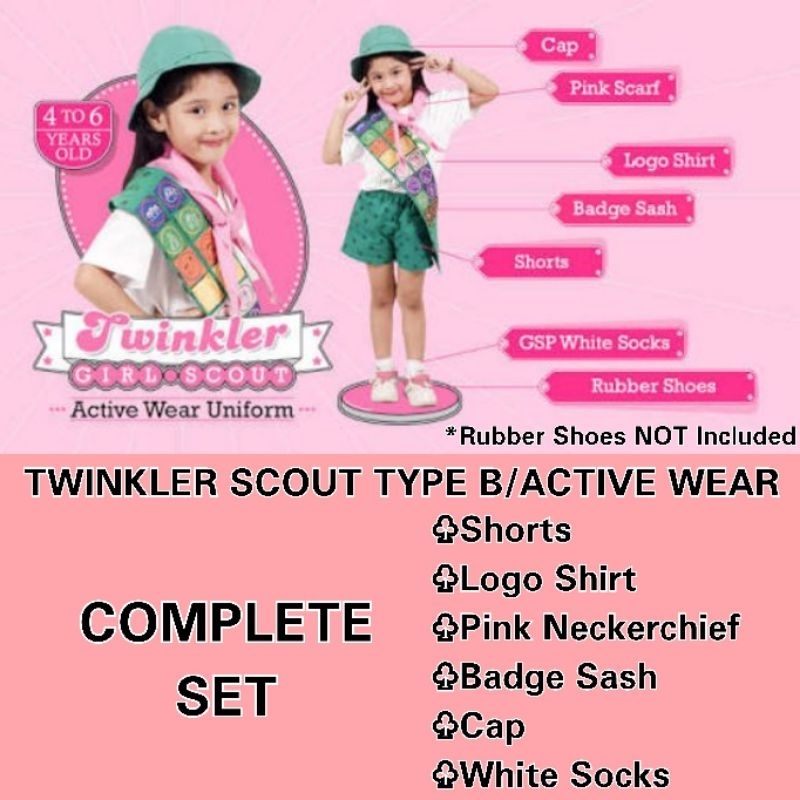 GSP ACTIVE WEAR/TWINKLER/STAR/JUNIOR GIRL SCOUT | Shopee Philippines