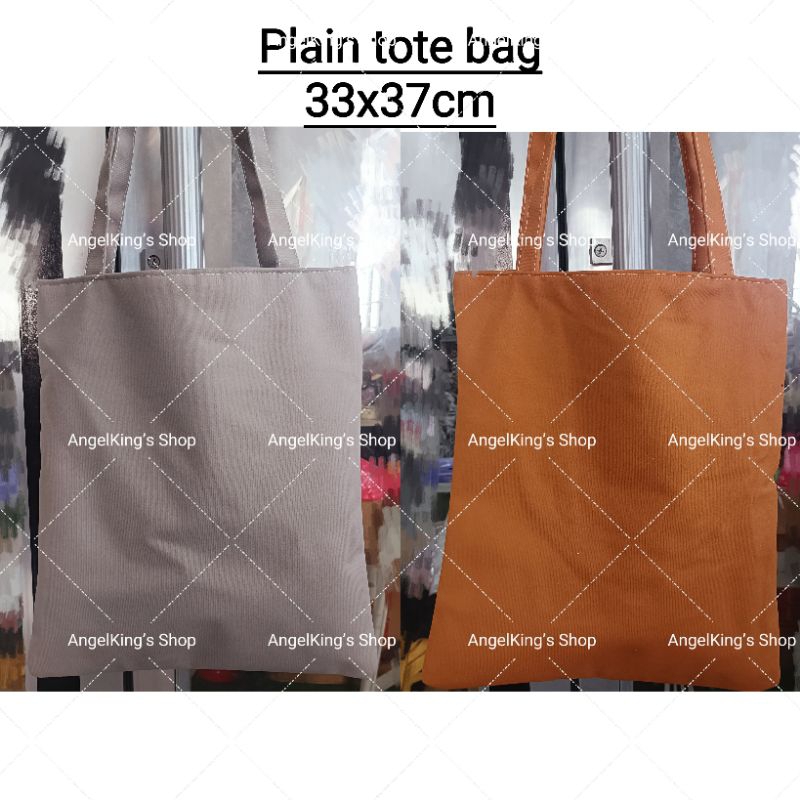 Plain tote bag with Zipper Shopee Philippines