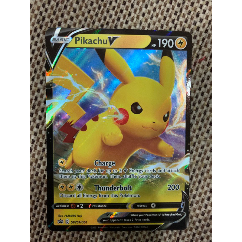 Pokemon Swsh061 Pikachu v promo card Shopee Philippines