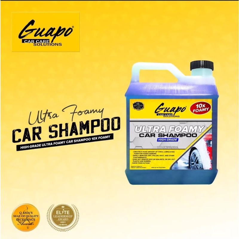 Guapo Car Care Ultra Foamy Car Shampoo HighGrade 10x Foamy 1 Liter