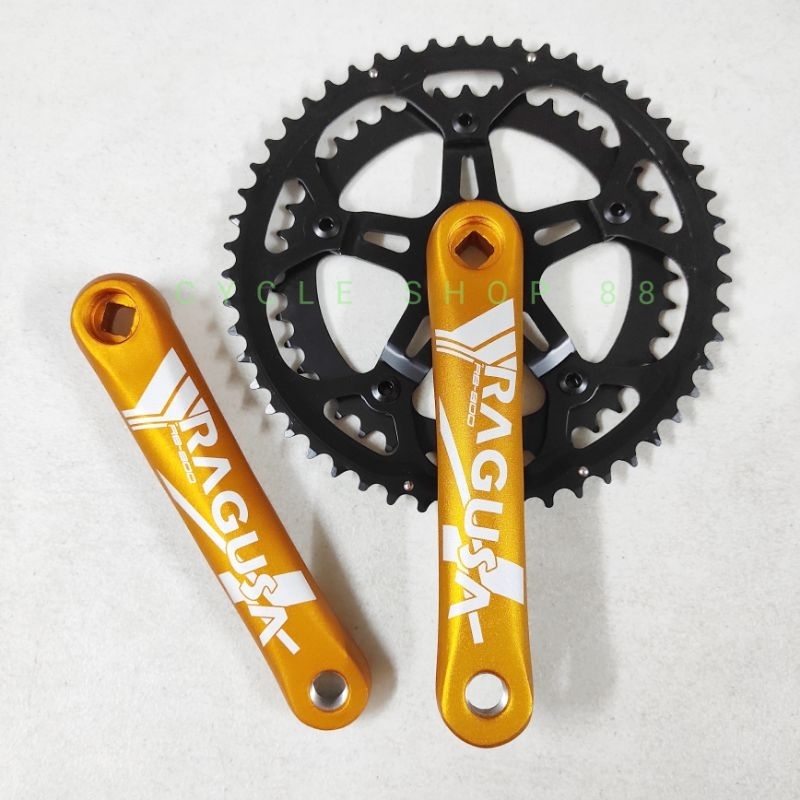 RAGUSA RB800 2x CRANK SET SQUARE TYPE 170mm Arm Length Road Bike
