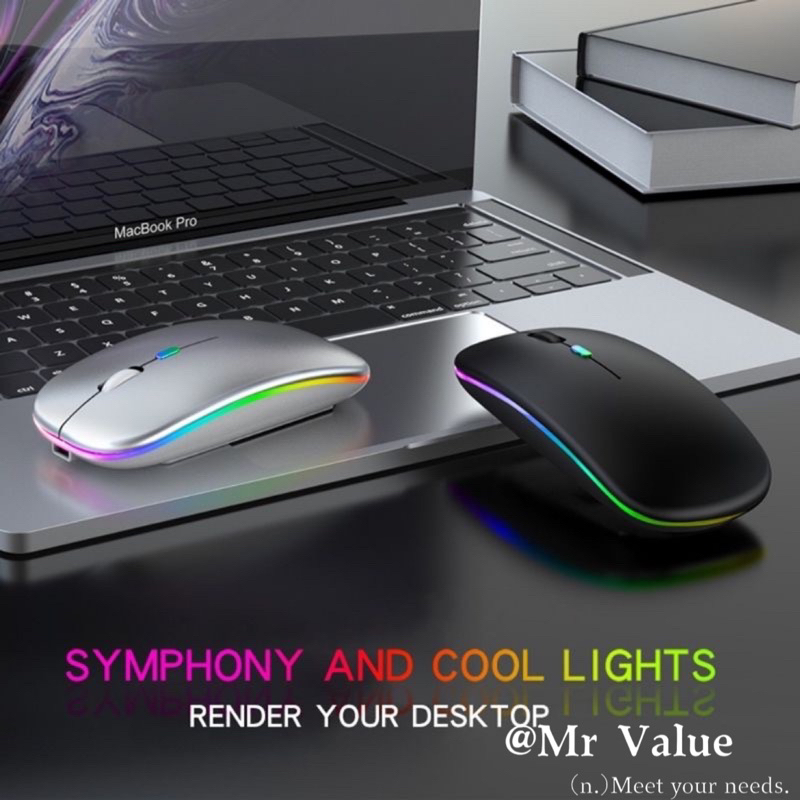 Universal 2.4GHz Wireless Mouse Laptop Computer Rechargeable Mouse With ...
