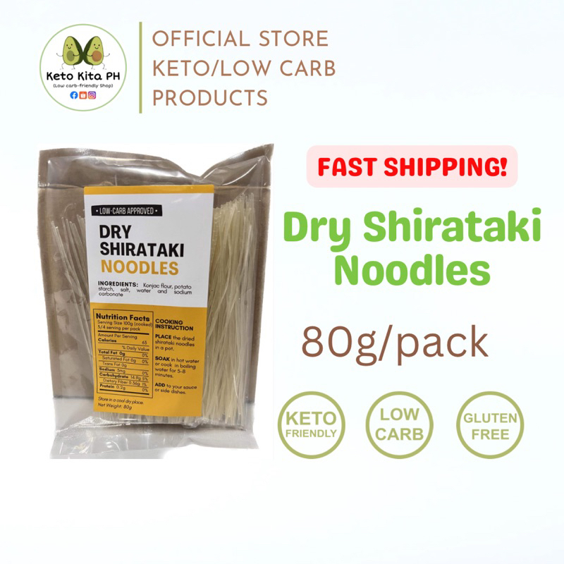 Dry / Dried Shirataki Noodles Konjac - Keto/Low Carb Approved | Shopee ...