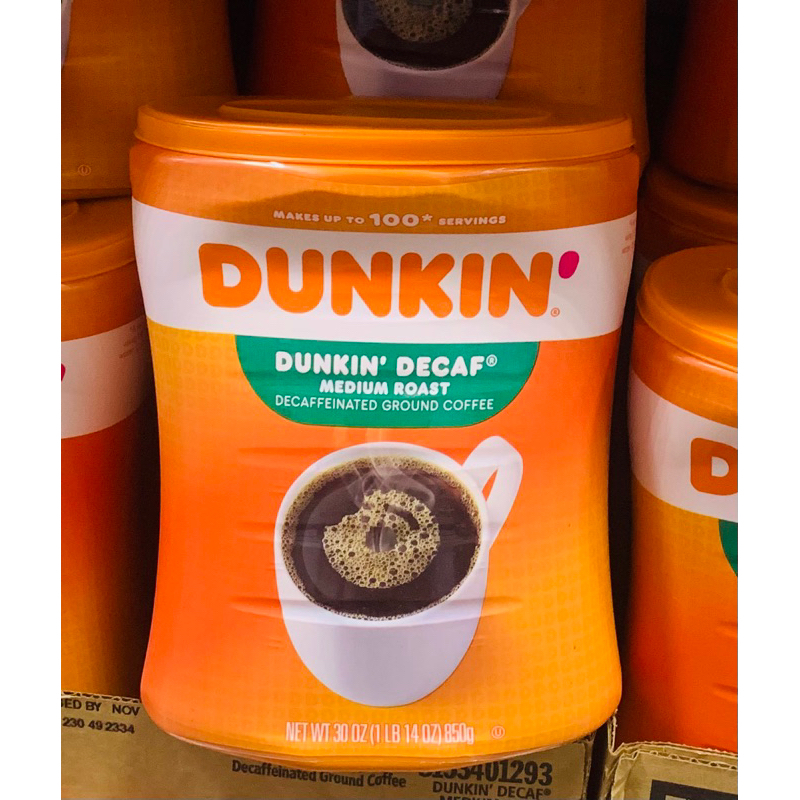 DUNKIN DONUTS COFFEE GROUNDS DECAF CAN 850G Shopee Philippines