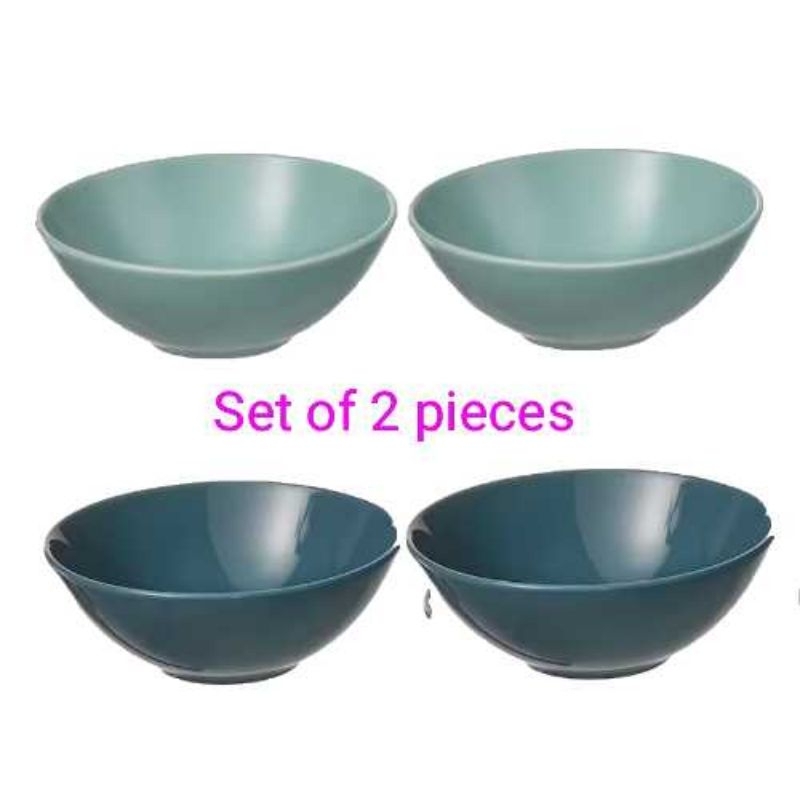 (AsIs) FÄRGKLAR Ìkea Stoneware Bowl, light matte turquoise/glossy dark ...