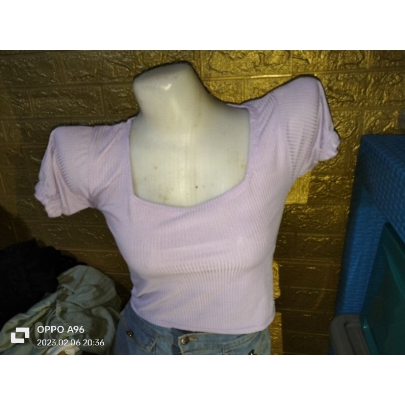 Square Neck Korean Sleeve Shopee Philippines