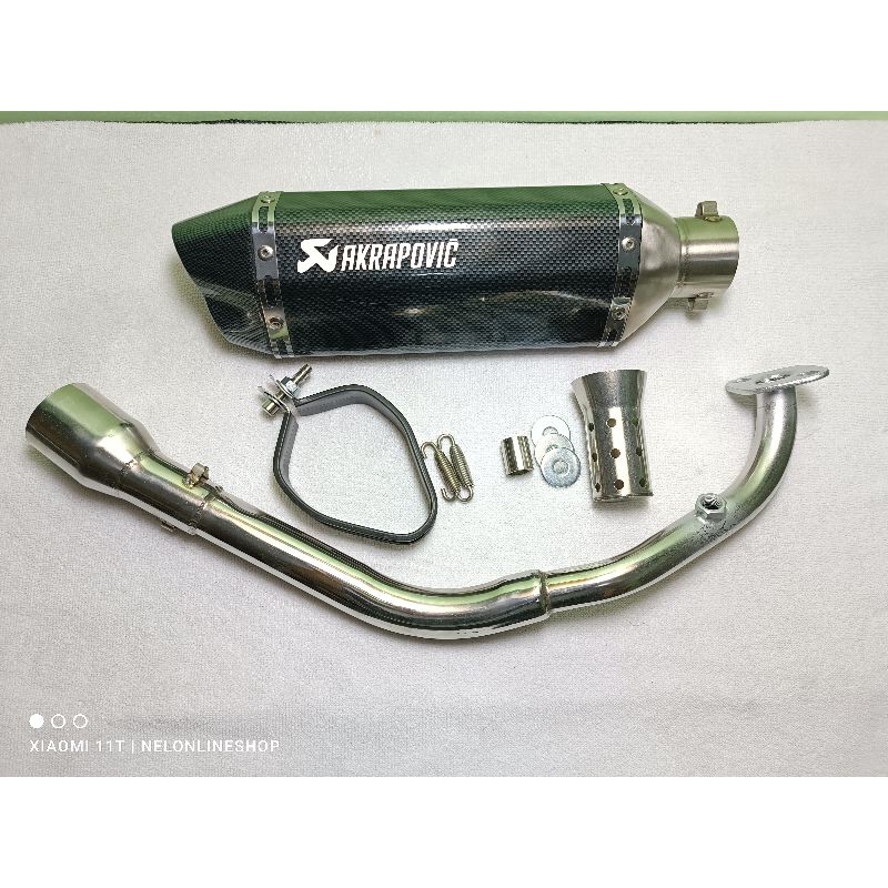 Akrapovic 370 Double Outlet With Elbow For Honda Click 160 Adv 160 Pcx 160 Shopee Philippines 7033