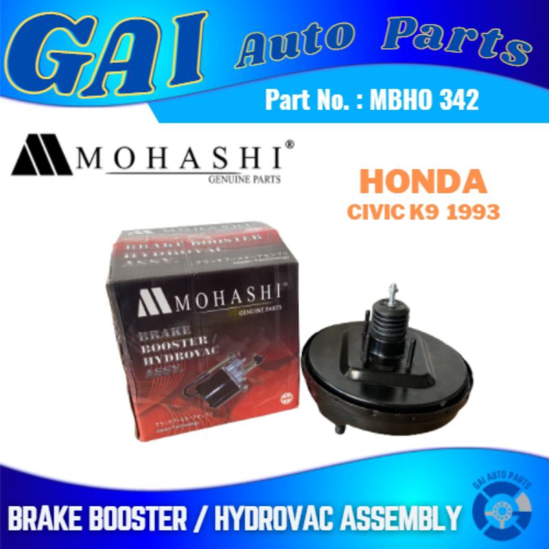 MOHASHI Brake Booster Hydrovac Assy for HONDA Civic K6 1993 (MBHO 342 ...
