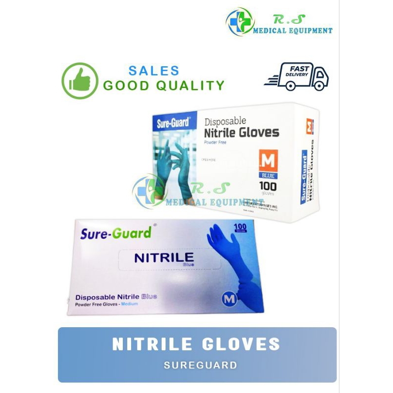 Nitrile Gloves Disposable Sureguard 100Pcs Shopee Philippines