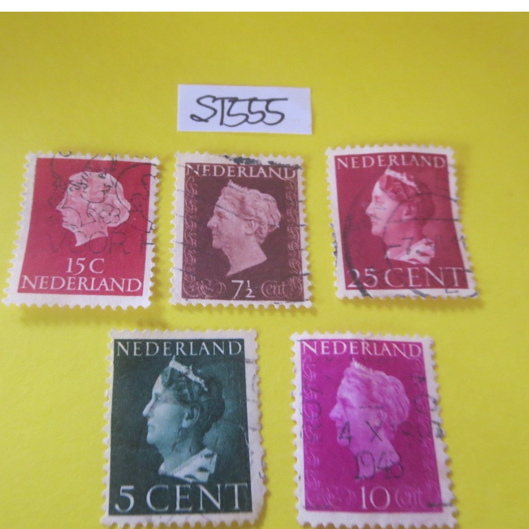 ST555: NETHERLAND POSTAGE STAMPS QUEEN WILHELMINA/JULIANA CIRCA 1925 ...