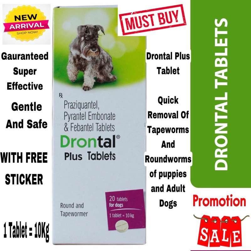 Elanco Drontal Plus Dewormer For Dogs 1 tablet 10kg Shopee Philippines