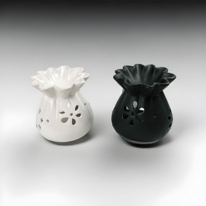 Handmade Ceramic Essential Oil Burner & Wax Warmer - Aromatherapy Diffuser With Tealight