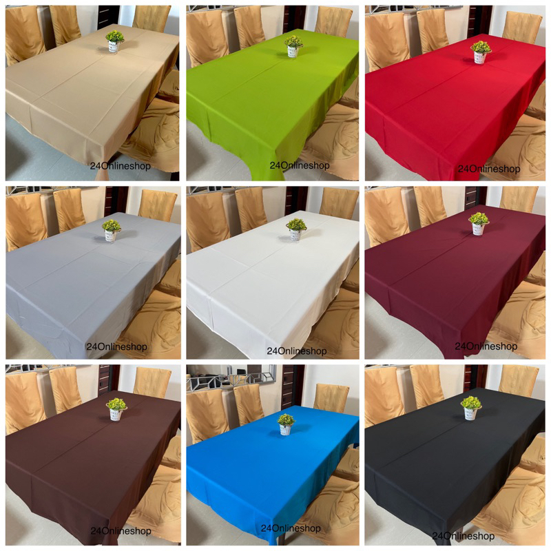 Plain White Table Cloth & other colors available makapal | Shopee ...