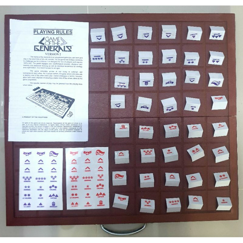 Game of General with Complete Pieces Aluminum and Sticker Shopee