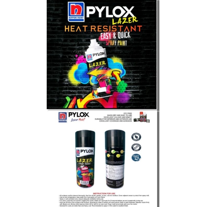 PYLOX LAZER NIPPON SPRAY PAINT ORIGINAL HEAT RESISTANT PANG SPRAY SA