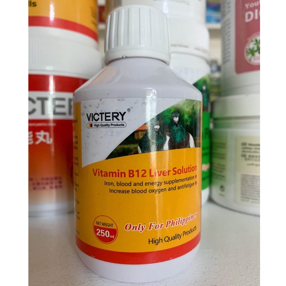 Victery Vitamin B12 Liver Solution 250 ml bottle for Pigeons, Racers