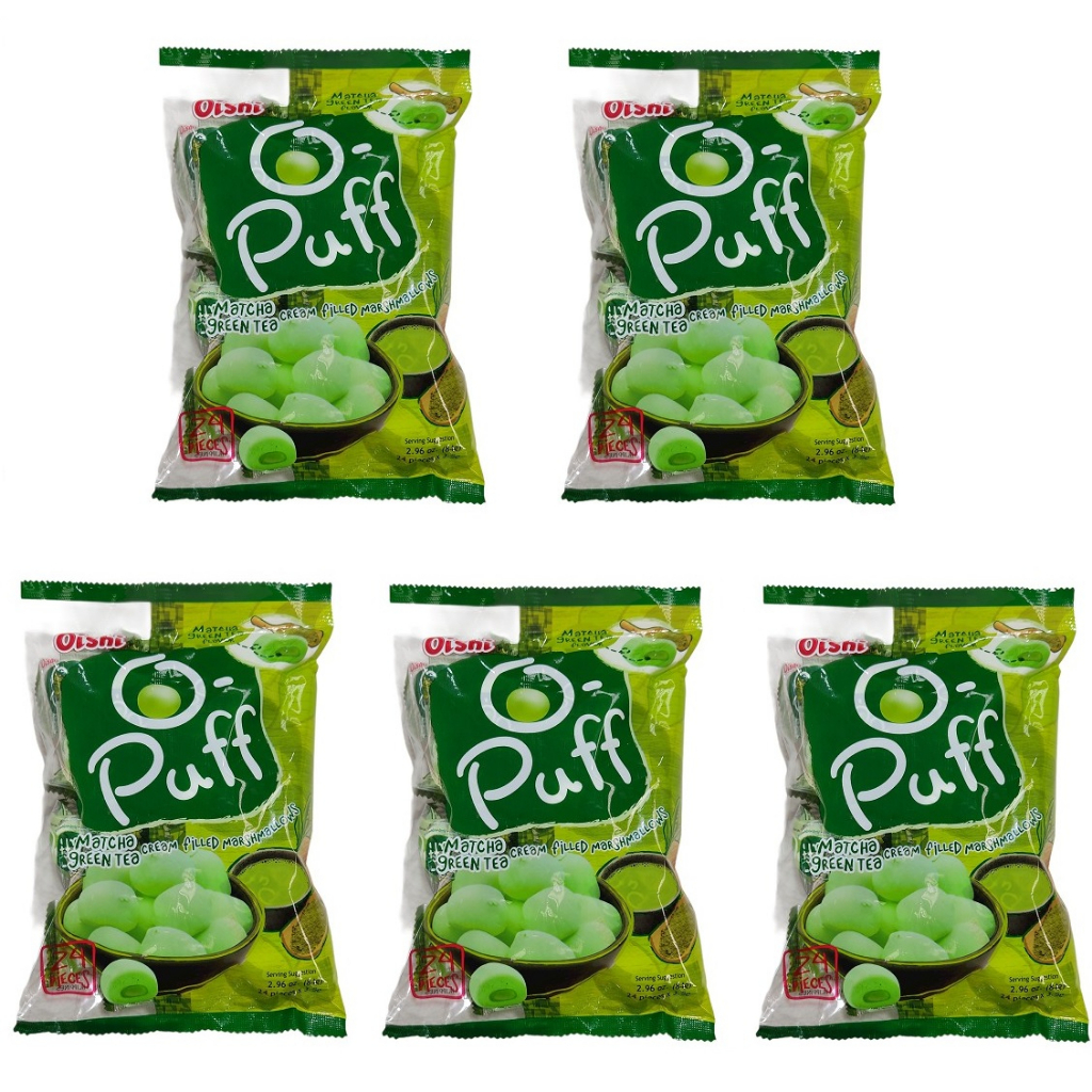 Bundle of 5 Oishi Opuff Matcha Cream 84g Shopee Philippines