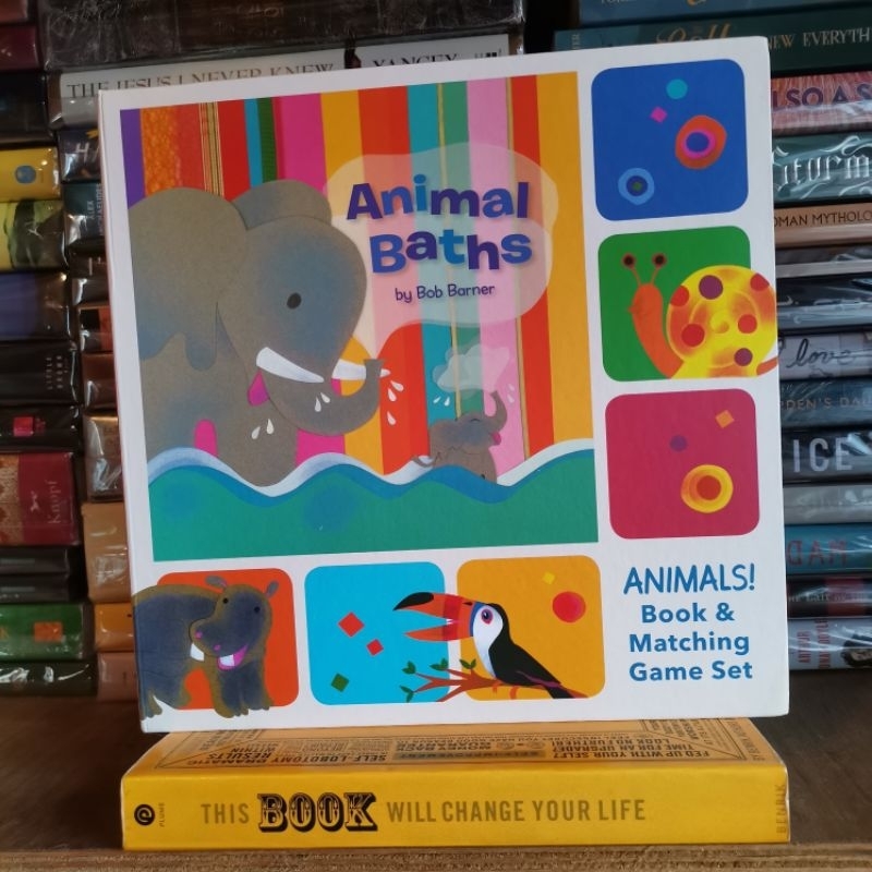 Animal Baths Animals! Book And Matching Game Set by Bob Barner