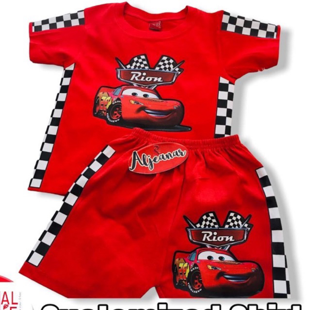 Lightning Mc Queen Red Shirt or Red Shorts or Cars Terno - Birthday ...