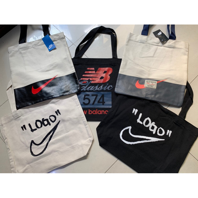 Off white outlet nike tote bag