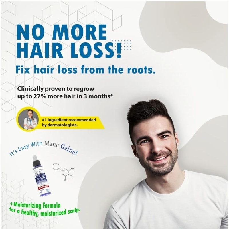 Mane Gaine Minoxidil THE 1 DERMATOLOGIST BRAND FOR HAIR