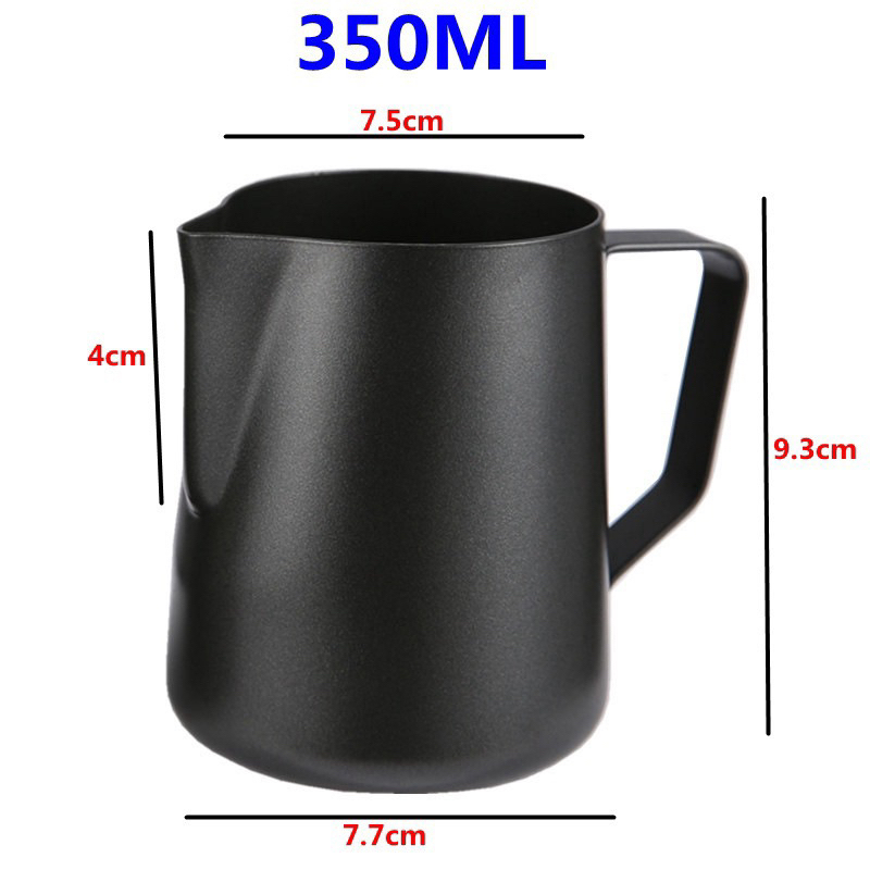 C.District 350ml & 600ml Stainless Steel and Teflon Black Coated Milk