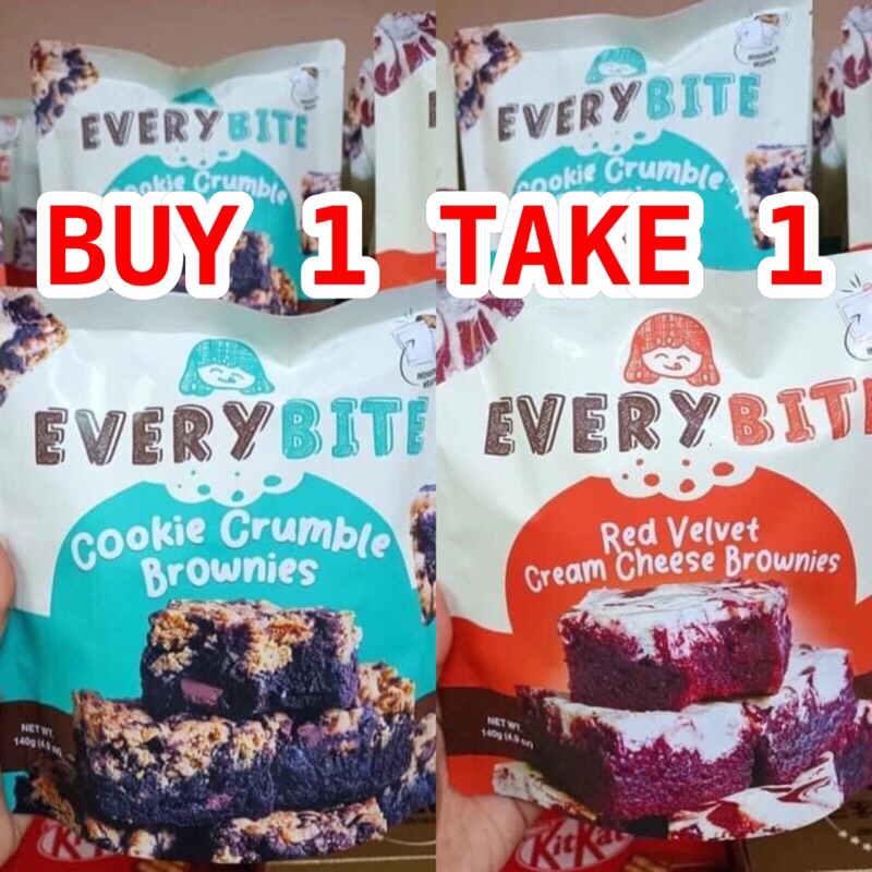 BUY 1 EVERY BITE COOKIE CRUMBLE BROWNIES 140 GRAMS TAKE 1 EVERY BITE ...