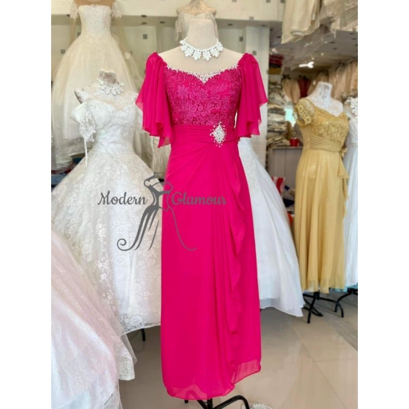 Fuschia Pink and Blush Pink Mother Dress Ninang Gown Principal Sponsor ...