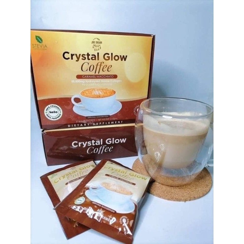 Crystal Glow Caramel Macchiato Coffee with FREEBIES- ELV Beauty