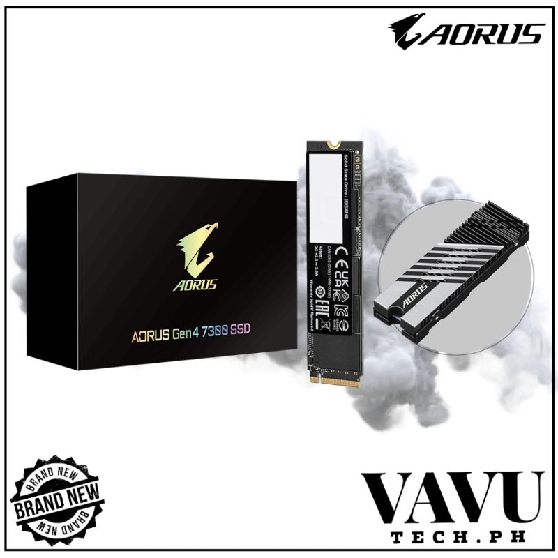 Aorus Gen4 7300 SSD 2TB 1TB PCIe 4.0 X4 M.2 NVMe (GP-AG4732TB) W ...