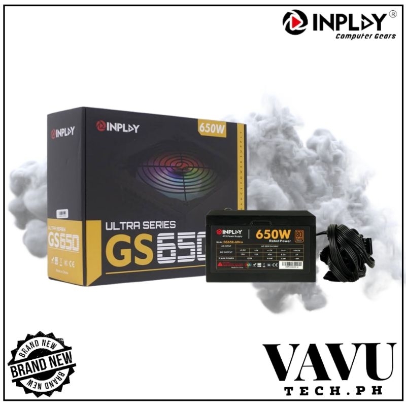 Inplay Ultra Series RGB 750w 650w 550w 450w True Rated Power Supply 80 ...