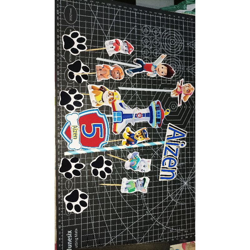 customized photo Printed cake toppers paw patrol and cupcakes | Shopee ...