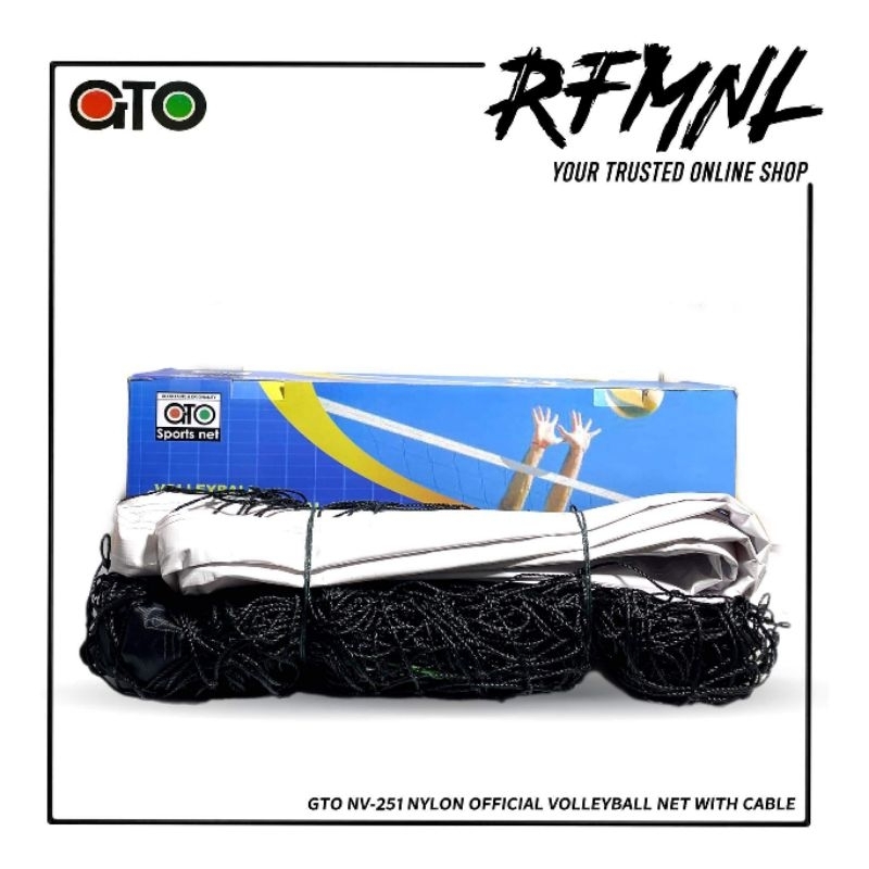 GTO NV251 Nylon Official Volleyball Net With Cable Shopee Philippines