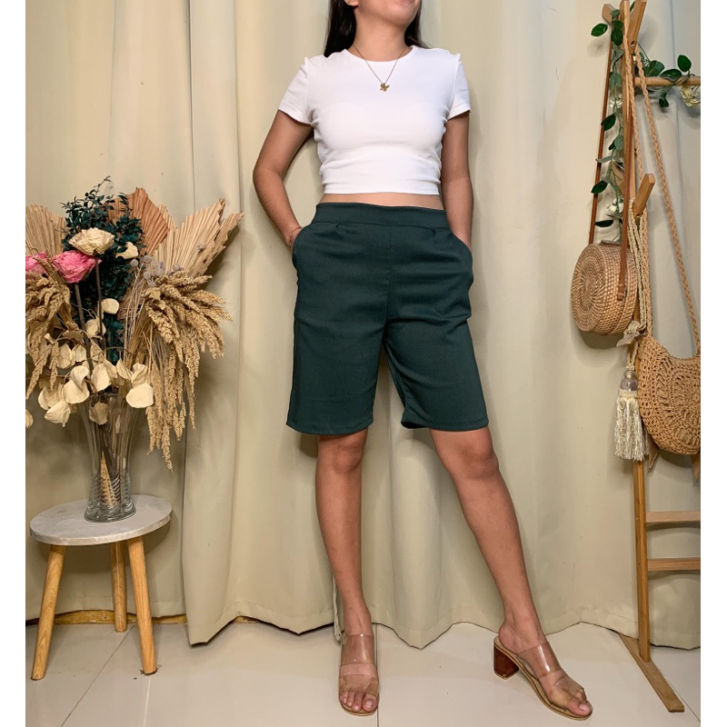 TOKONG WOVEN SHORT GARTERIZED BACK WAIST PLAIN | Shopee Philippines
